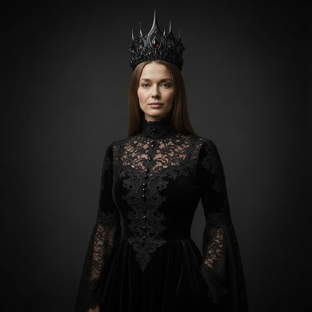 Результат замены фона - готический стиль с короной