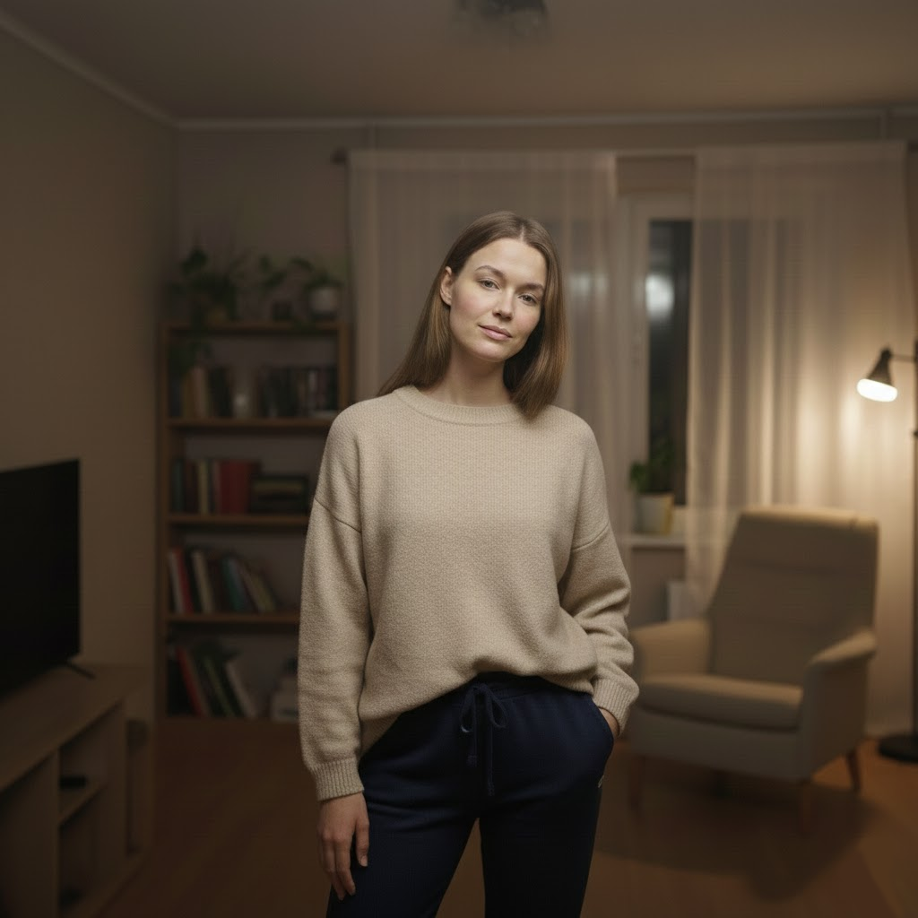 Фото до замены фона нейросетью