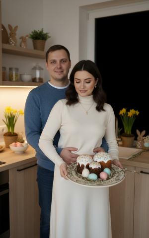Эффект На кухне пара в стиле Пасха