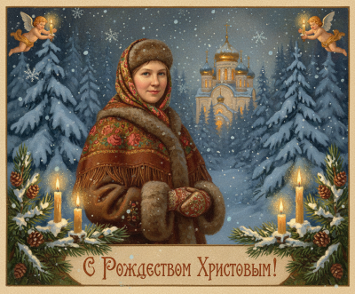 Стиль Рождественская советская открытка - Ностальгия, леденцы, добрый стиль СССР