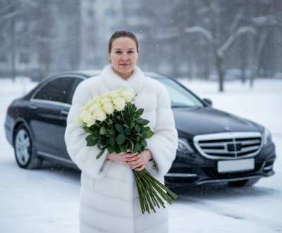 Стиль С цветами 👩‍🦰 - Портрет с букетом цветов