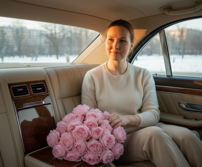 Стиль 🌹 С розами в машине - 
