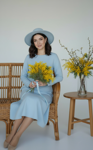 Эффект Студийное с мимозой в стиле 8 Марта