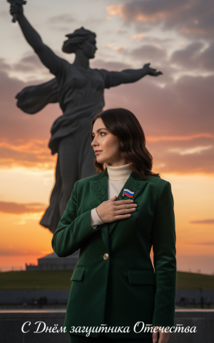 Эффект Родина-мать в стиле 23 февраля