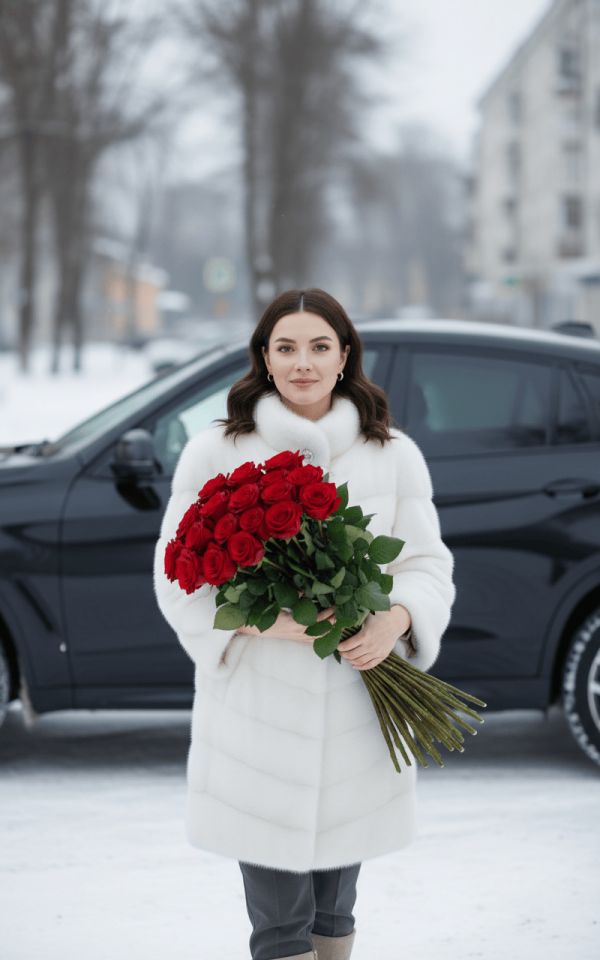 Результат обработки фото нейросетью — С цветами 👩‍🦰
