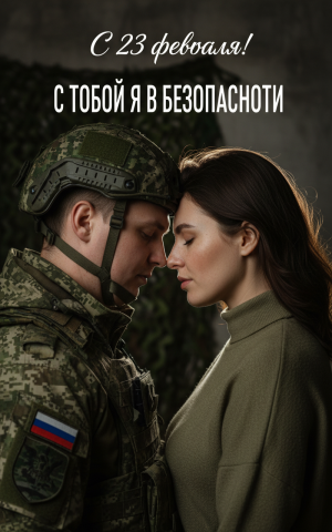 Эффект Макро-портрет в стиле 23 февраля