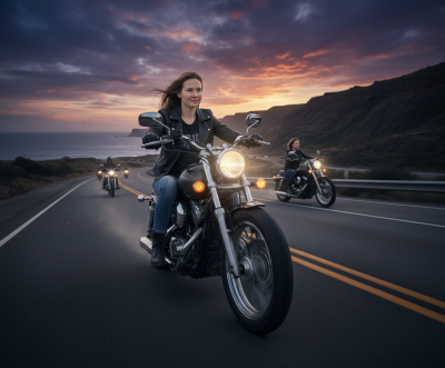 Стиль На байке - Кожаная куртка, скорость, мотоцикл