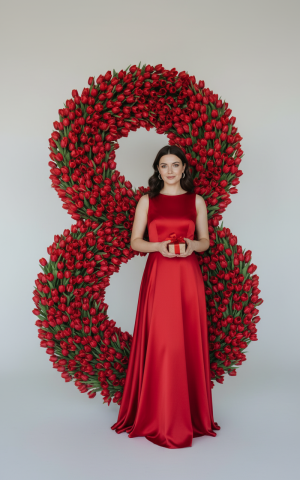 Эффект Студийное с подарком в стиле 8 Марта