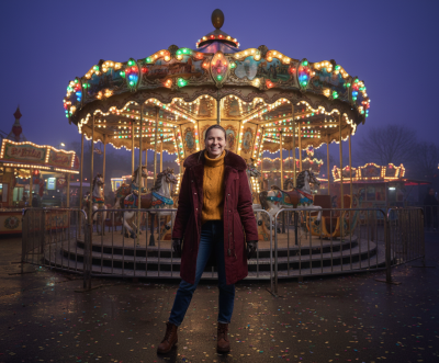 Стиль Карусель - Парк аттракционов, яркие огни, ретро-вайб