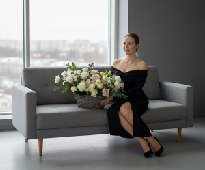 Эффект С цветами в студии 👩‍🦰 #175 в стиле С цветами в студии 👩‍🦰