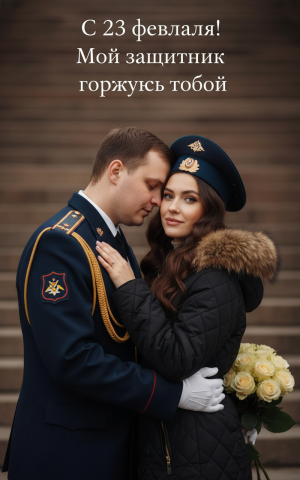 Эффект Парадный мундир в стиле 23 февраля