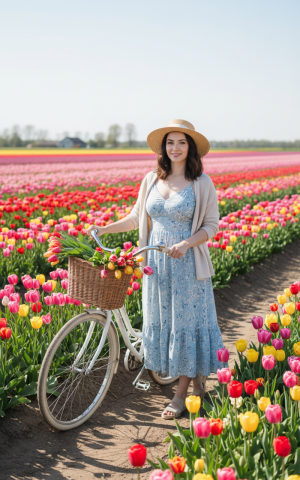 Эффект На тюльпановом поле в стиле 8 Марта