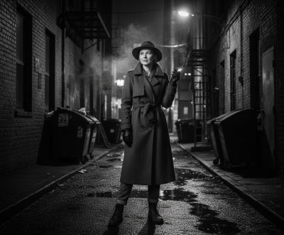 Стиль Драматичный нуар - Стильная игра света и тени для создания глубоких и загадочных образов.